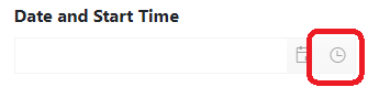 The clock icon is circled on the Attendance Page.png